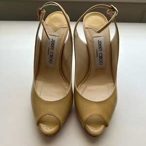 Jimmy Choo Peep-Toe Slingback High Heels